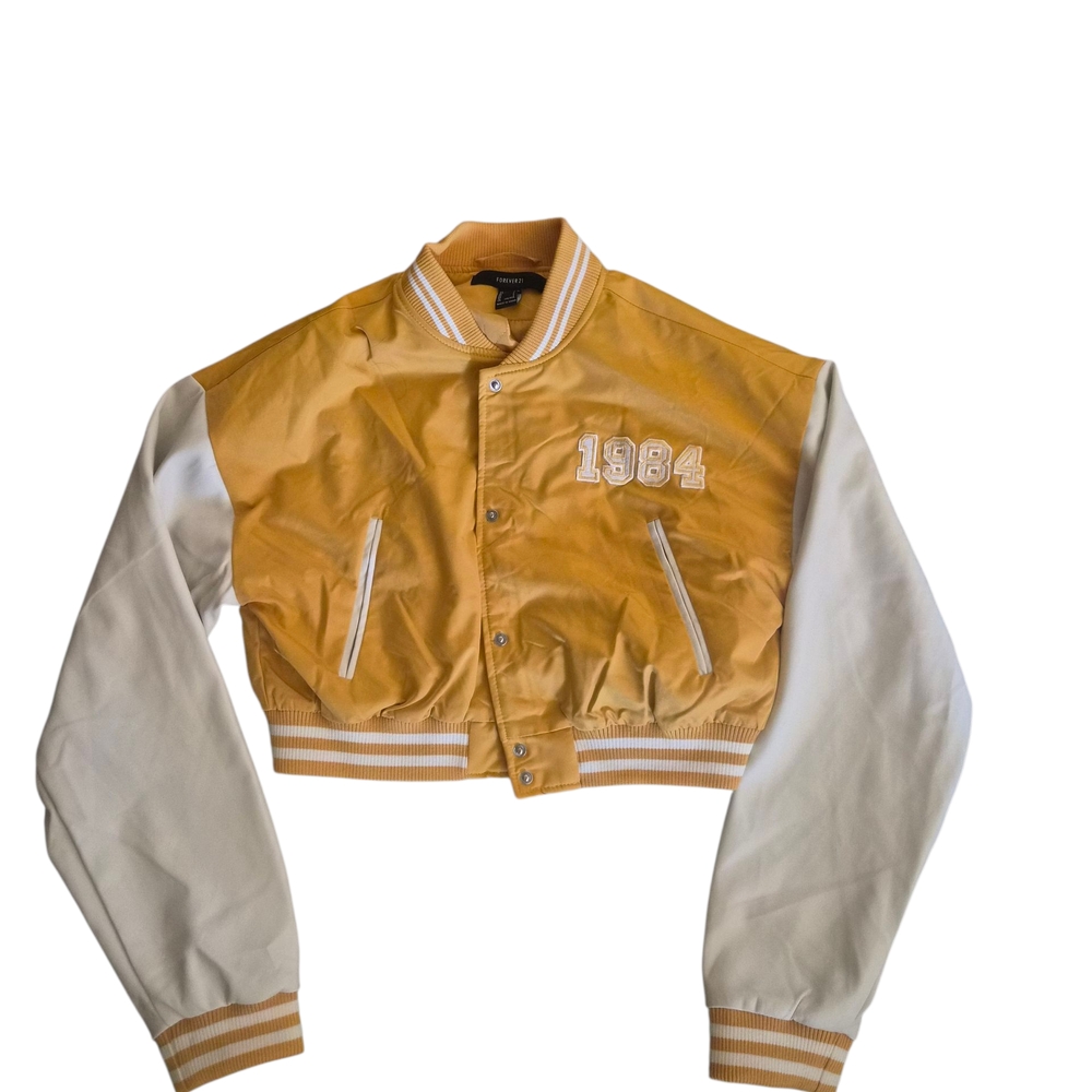 Forever 21  Women Mustard Latterman Jacket L Size